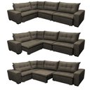 Ver imagem 3 de Sofa de Canto Retrátil e Reclinável com Molas Cama Inbox Oklahoma 3,85x2,61 ou 2,61x3,85 Café