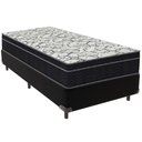 Ver imagem 1 de Cama Box Preto e Colchão Airtech 150 Espuma D45 Solteiro Ortobom
