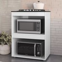 Ver imagem 5 de Balcão para Cooktop e Forno Microondas 75cm Adriana Branco - Ajl Móveis