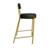 Banqueta Cozinha Alta com Encosto Industrial Dourado Londres Pu Verde D03 - D'rossi - 5