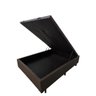 Base Cama Box com Baú Solteiro, Queen, Casal, King Suede Marrom - Marrom - Casal - 13
