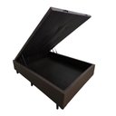 Ver imagem 3 de Base Cama Box com Baú Solteiro, Queen, Casal, King Suede Marrom - Marrom - Casal