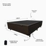 Base Cama Box com Baú Solteiro, Queen, Casal, King Suede Marrom - Marrom - Casal - 6