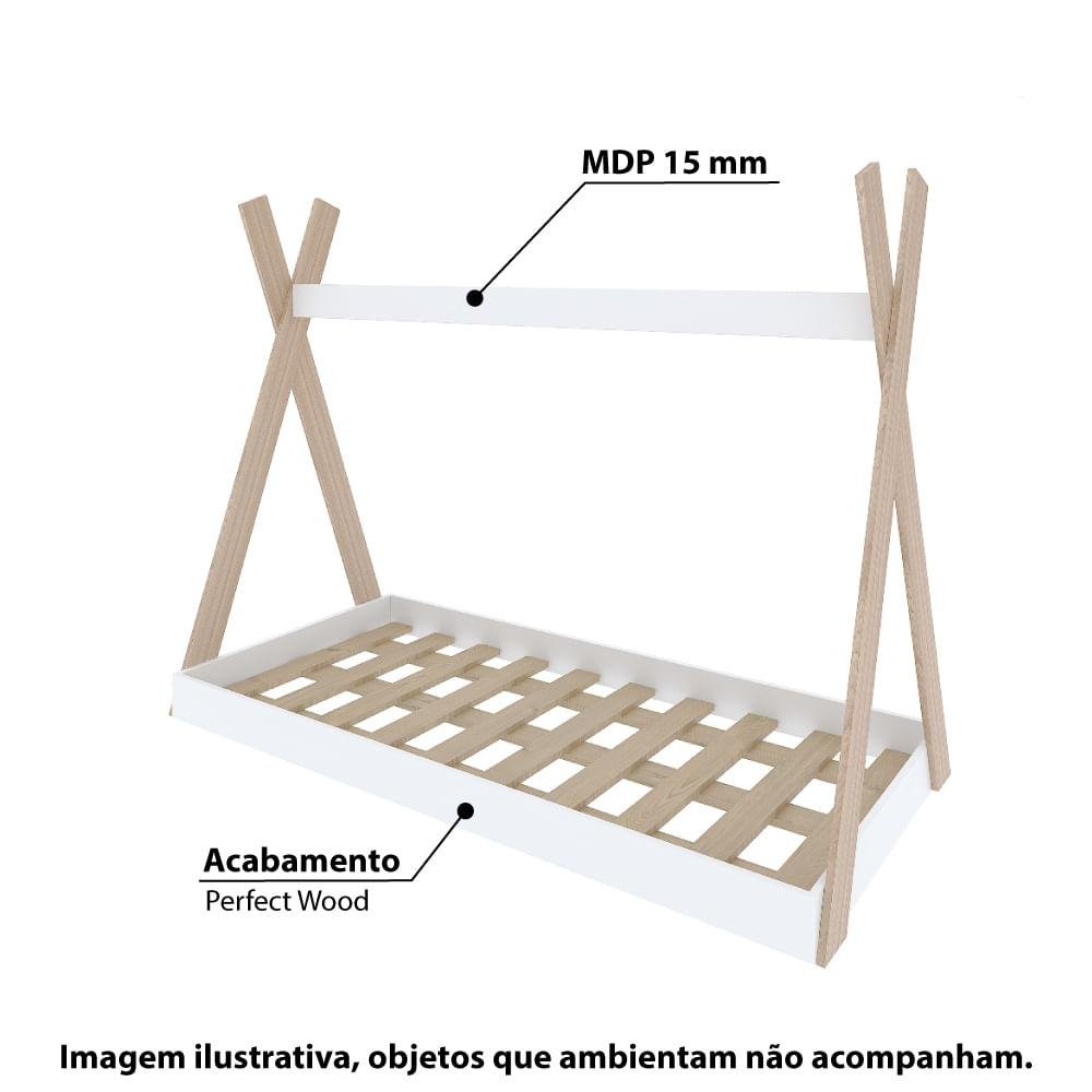 Mini Cama Montessoriana Cabana Branco/Montana - Casatema - 2