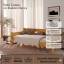 Ver imagem 3 de Sofá Cama Solteiro Madeira Maciça Reforçado Sofá-Cama Luxo