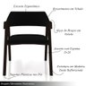 Kit 6 Cadeiras Sala de Jantar e Jogos Carteados Madeira Maciça Poker Veludo Preto/tabaco G42 - Gran - 3
