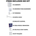 Ver imagem 2 de Gabinete 02 Portas para Banheiro com Lavatório + Armário + Torneira + Engate Flexível + Fita Veda Ro