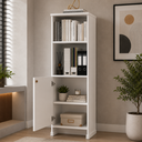 Ver imagem 3 de Armário Multiuso 1 Porta para Escritório e Home Office Berlin - Branco