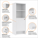 Ver imagem 4 de Armário Multiuso 1 Porta para Escritório e Home Office Berlin - Branco
