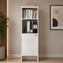 Ver imagem 1 de Armário Multiuso 1 Porta para Escritório e Home Office Berlin - Branco