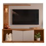 Estante Home Theater Tucson 1.8 para Tv até 70” Cinamomo Mel/grigio - Mobler - 1
