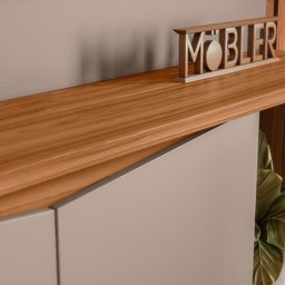 Estante Home Theater Tucson 1.8 para Tv até 70” Cinamomo Mel/grigio - Mobler - 5