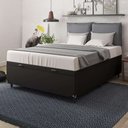 Ver imagem 2 de Cama Box Baú Base Casal Couro Cores 44x138x188 Cm Reforçada Cor Preto