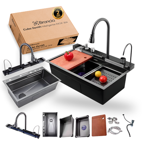 Cuba Gourmet Smart Multifuncional Pia Cozinha Inteligente Completa Torneira Lavador de Copos