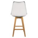 Ver imagem 5 de Kit 5 Banquetas Monty Leda Luisa Saarinen Alta Base Fixa Madeira