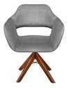Ver imagem 1 de Poltrona Decorativa Zara Base Giratória - Linho Cinza