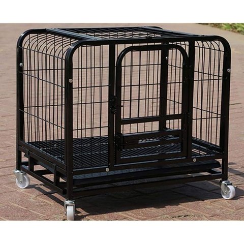 Gaiola Cao Pet Cachorro Gato Canil Animal de Estimaçao Pet Shop Bandeja Removivel Rodinhas Transport