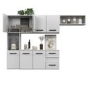 Ver mais imagens de Kit Armário de Cozinha Juliete Multiuso Compacta Suspensa com 7 Portas e 2 Gavetas