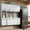 Ver imagem 1 de Kit Armário de Cozinha Juliete Multiuso Compacta Suspensa com 7 Portas e 2 Gavetas