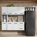 Ver imagem 2 de Kit Armário de Cozinha Juliete Multiuso Compacta Suspensa com 7 Portas e 2 Gavetas