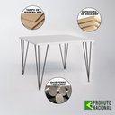Ver imagem 2 de Conjunto Mesa de Jantar Industrial Clips Branca 120x75 com 4 Cadeiras Eiffel Brancas de Ferro Preto