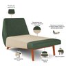 Sofá Chaise Longue Sala de Estar Living Parisi D02 Couríssimo Verde B-89 Linho Bege D-463 - Lyam Dec - 3