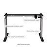 Mesa com Regulagem de Altura Elétrica Lift 97 Cm - Preto Fosco C/ Prata - 2