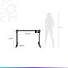 Mesa com Regulagem de Altura Elétrica Lift 97 Cm - Preto Fosco C/ Prata - 5