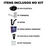 Pia Lavatório Banheiro 4L + Torneira Branca + Sifão Universal Sanfonado + Fita Veda Rosca - 4