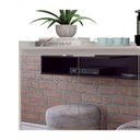 Ver imagem 3 de Buffet Aparador Retrô com Espelho Delux 3 Portas Branco Gloss - Moveisaqui