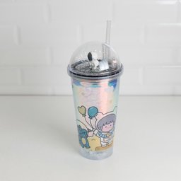 Copo Decorativo com Canudo e Luz Led Astronauta 460ml - 5