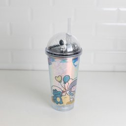 Copo Decorativo com Canudo e Luz Led Astronauta 460ml - 4