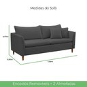 Ver imagem 4 de Sofá 2 Lugares Namoradeira 144cm Linho Kassia