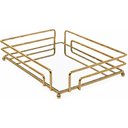 Ver imagem 1 de Bandeja Decorativa Espelhada Firenze Dourada 30x20cm Retangular Lavabo Aparador Escritório