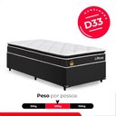 Ver imagem 5 de Cama Box Base Solteiro + Colchão Life D33 Pillow Top 88x188cm - Preto/Couro Preto - e-Shop Casa