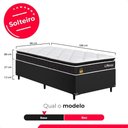 Ver imagem 3 de Cama Box Base Solteiro + Colchão Life D33 Pillow Top 88x188cm - Preto/Couro Preto - e-Shop Casa