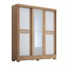 Guarda Roupa Casal com Espelho 3 Portas 4 Gavetas Betina Prime Savana/Grafite/Off White - 100% MDF - 1
