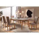 Ver imagem 3 de Mesa de Sala Jantar Londrina + Tampo Madeirado Reto 120x80cm Off White/imbuia - Rufato