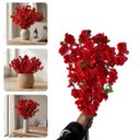 Ver imagem 6 de Kit com 20 Arranjos Floral Cerejeira Vermelha Artificial Luxo para Vasos e Sala