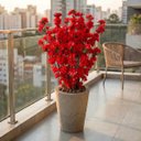 Ver mais imagens de Kit com 20 Arranjos Floral Cerejeira Vermelha Artificial Luxo para Vasos e Sala
