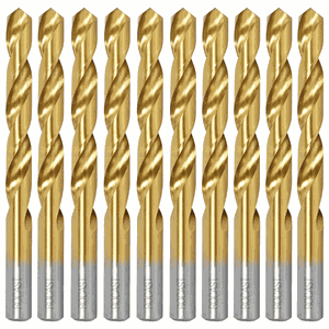 Broca Helicoidal Haste Paralela com Titânio Hss-tin - 4,0 Mm - 10 Unid. - 137,0007 - Rocast