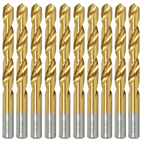 Broca Helicoidal Haste Paralela com Titânio Hss-tin - 4,0 Mm - 10 Unid. - 137,0007 - Rocast