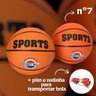 Bola de Basquete Sports Peso Tamanho Oficial Número 7 Basketball Quadra Laranja Treinamento Escola. - 3