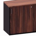 Ver imagem 5 de Armário Escritório Baixo 120cm x 74cm com 2 Portas de Correr Prateleiras e Chave Corporate