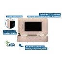 Ver imagem 3 de Estante P/ Sala até 75 Pol Celine C/ Led 241cm Off White/off White Dj Móveis