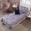 Ver imagem 1 de Colcha Cobre Leito Solteiro Infantil Menina Desenho Animado Borboleta + Capa de Almofada