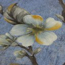 Ver imagem 4 de Papel de Parede Floral Azul Vinilico Lavável+ Cola Inclusa