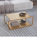 Ver imagem 3 de Mesa de Centro Luna 80cm Pé Metal - Hanover/dourado