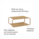 Ver imagem 4 de Mesa de Centro Luna 80cm Pé Metal - Hanover/dourado