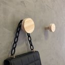Ver imagem 2 de Kit 2 Ganchos Pendurador de parede Bola MDF 6mm 2 Tamanhos:Pinus